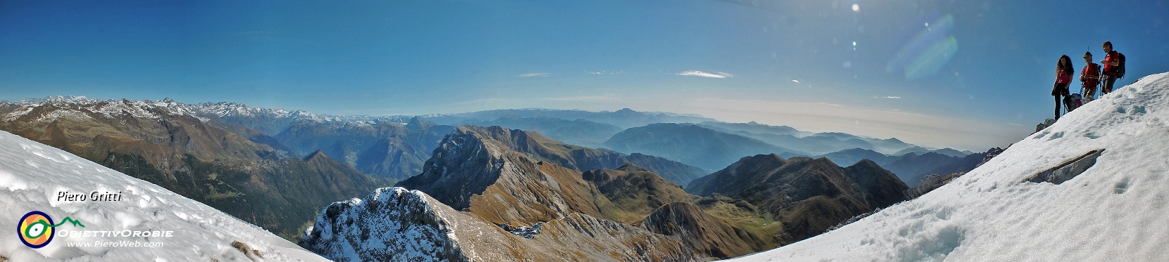 57 Panoramica sulla nostra salita dalla cresta est....jpg